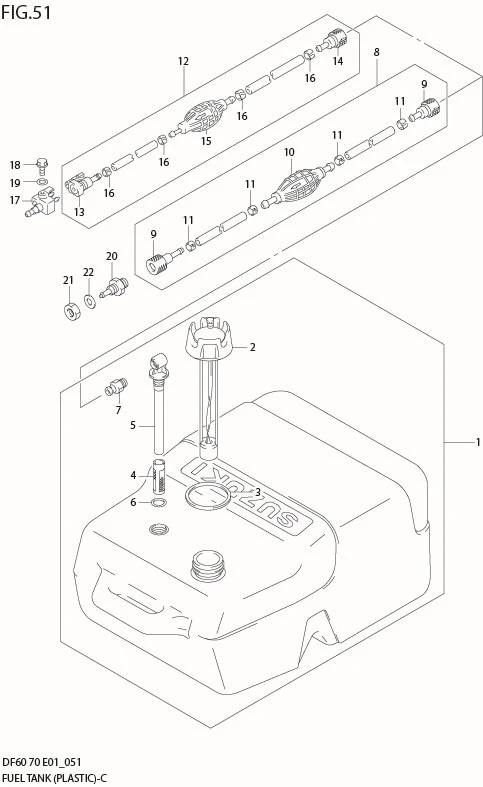 FIG 51  FUEL TANK (PLASTIC)