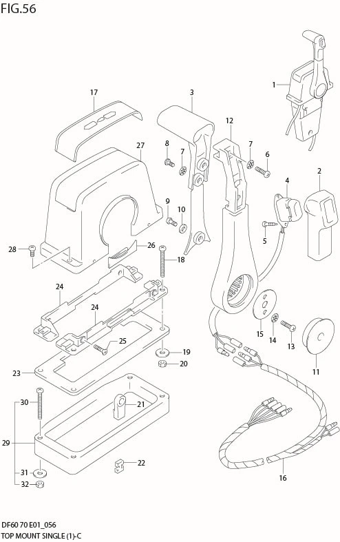 FIG 56  OPT:TOP MOUNT SINGLE (1)(MODEL:05%09)