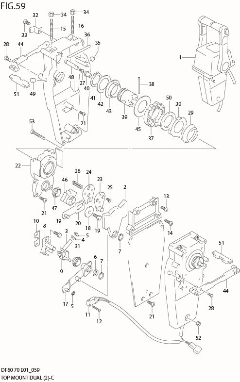 FIG 59  OPT:TOP MOUNT DUAL (2)(MODEL:05%09)