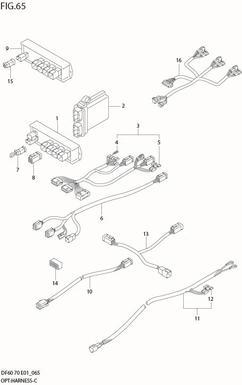 FIG 65  OPT:HARNESS (MODEL:08%)