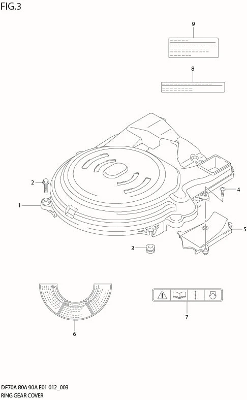 FIG 3   RING GEAR COVER (DF70A E01)