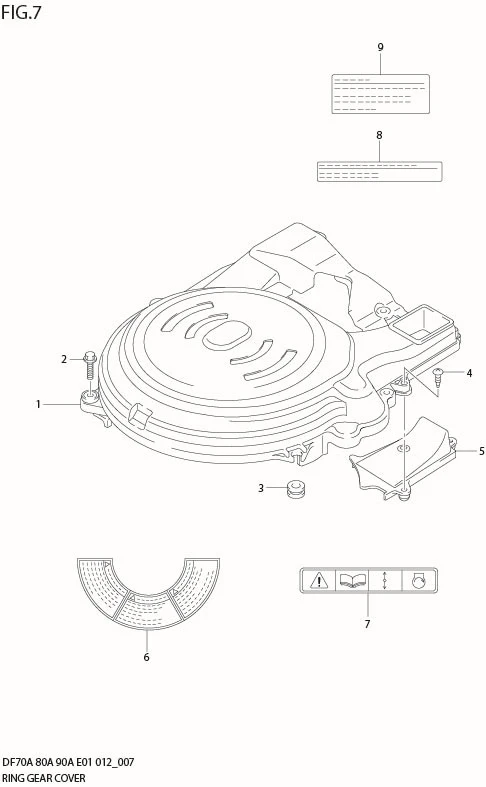 FIG 7   RING GEAR COVER (DF80A E01)