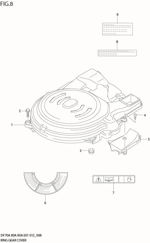 FIG 8   RING GEAR COVER (DF80A E40)