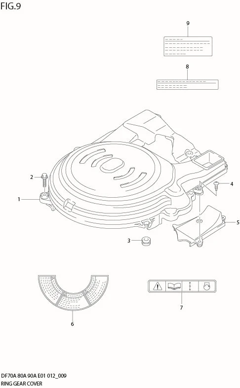 FIG 9   RING GEAR COVER (DF90A E01)
