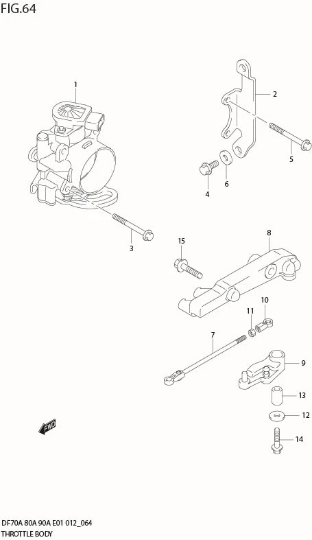 FIG 64  THROTTLE BODY (DF80A E01)