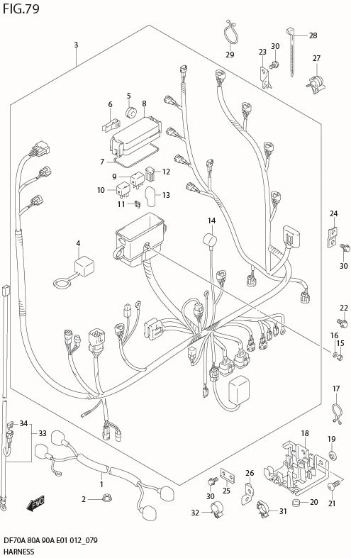 FIG 79  HARNESS (DF70A E01)