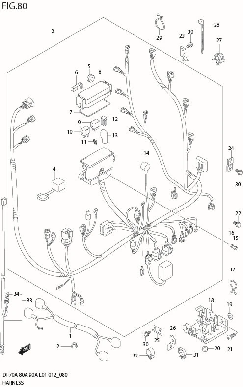 FIG 80  HARNESS (DF70A E40)