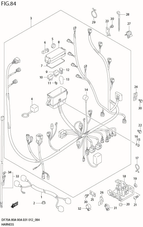 FIG 84  HARNESS (DF80A E40)
