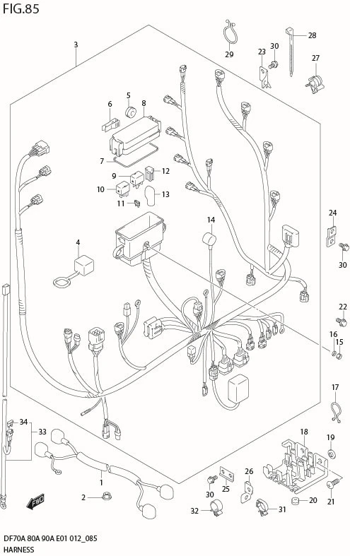 FIG 85  HARNESS (DF90A E01)