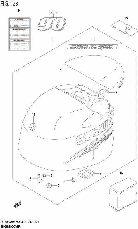 FIG 123 ENGINE COVER (DF90A E40)