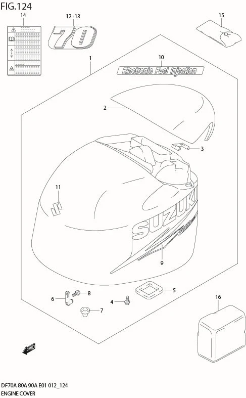 FIG 124 ENGINE COVER (DF90ATH E01)