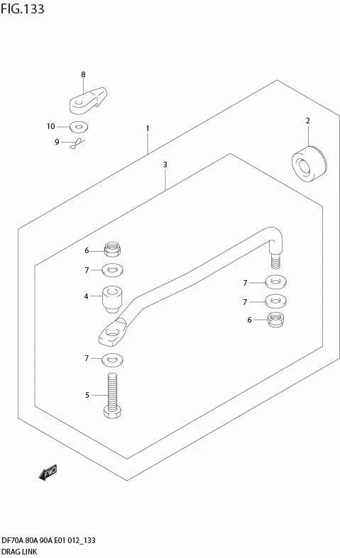 FIG 133 DRAG LINK (DF70ATH E01)