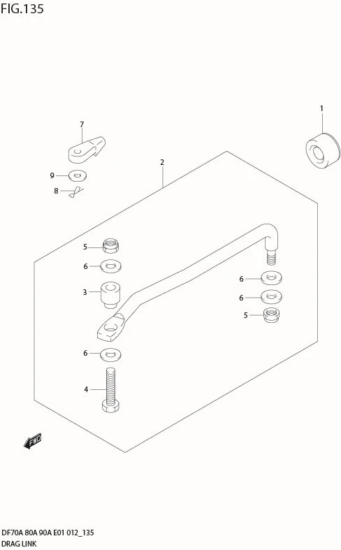 FIG 135 DRAG LINK (DF80A E01)