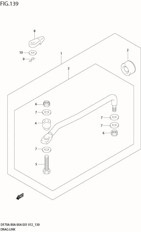 FIG 139 DRAG LINK (DF90ATH E01)