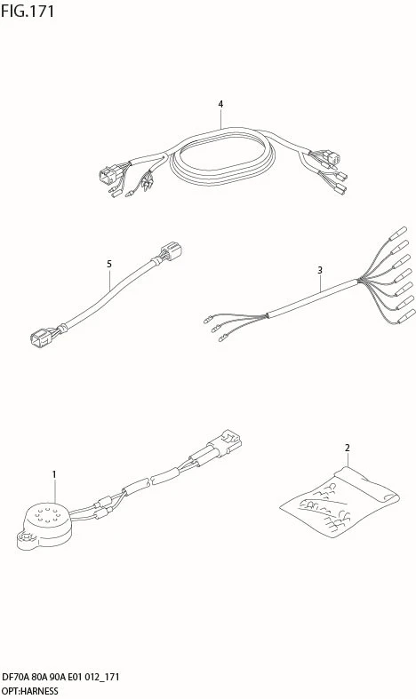 FIG 171 OPT:HARNESS (DF70ATH E01)
