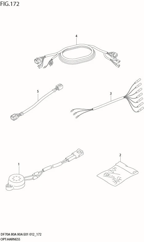 FIG 172 OPT:HARNESS (DF70ATH E40)