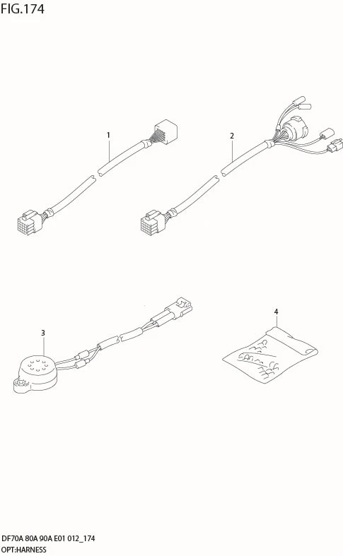 FIG 174 OPT:HARNESS (DF80A E40)