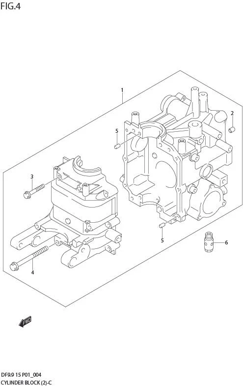 FIG 4   CYLINDER BLOCK (MODEL:05%)