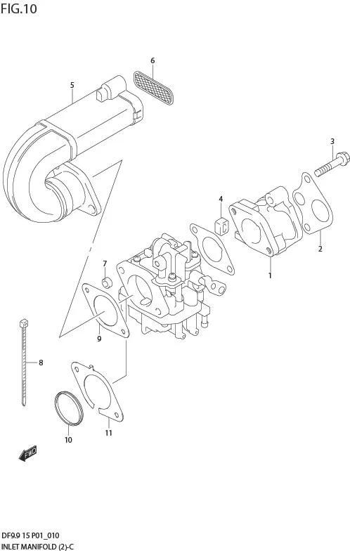 FIG 10  INLET MANIFOLD (MODEL:05%)