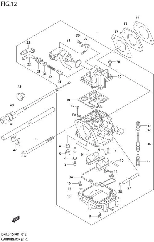 FIG 12  CARBURETOR (MODEL:05%)
