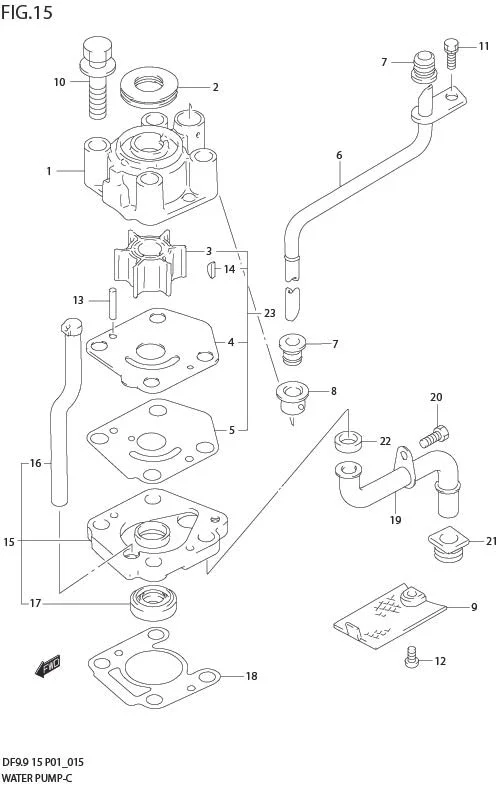 FIG 15  WATER PUMP