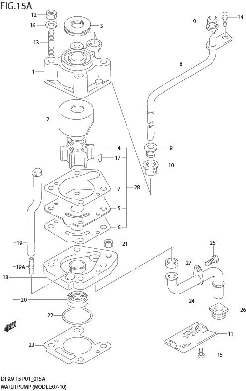 FIG 15A WATER PUMP (MODEL:07%)