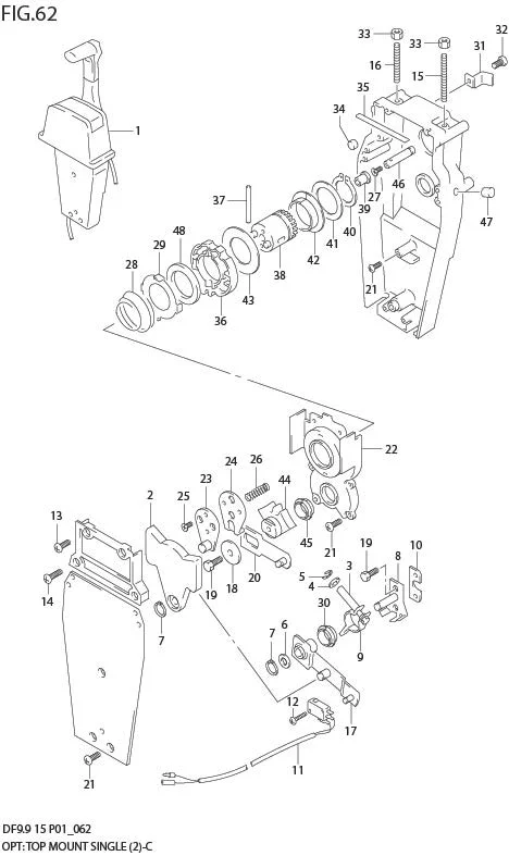 FIG 62  OPT:TOP MOUNT SINGLE (2)(MODEL:05%)