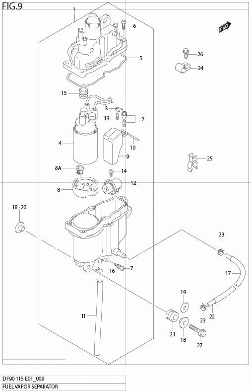 FIG 9   FUEL VAPOR SEPARATOR (DF90T