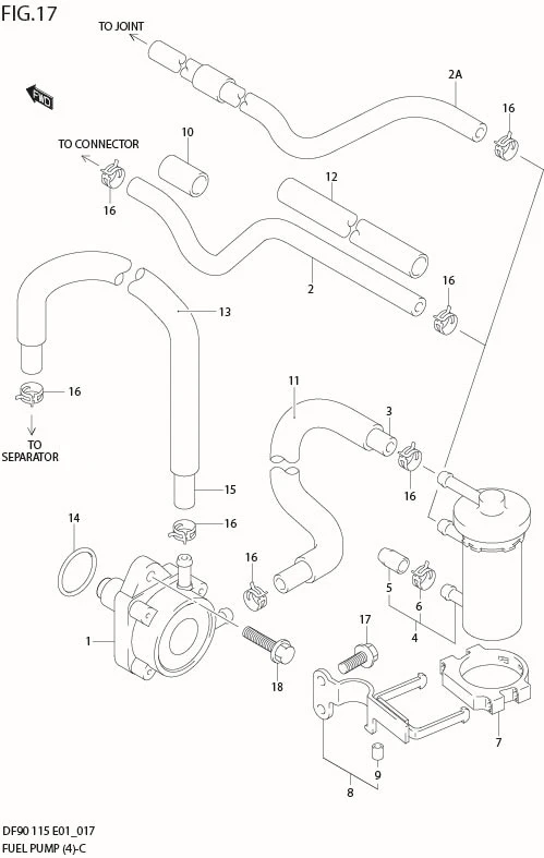 FIG 17  FUEL PUMP (DF115WT:681518%