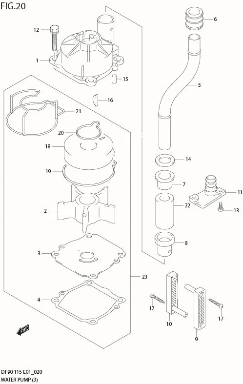 FIG 20  WATER PUMP (*)