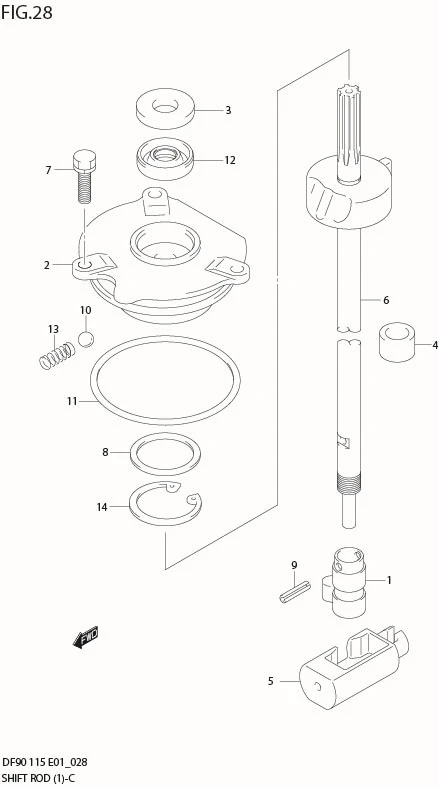 FIG 28  SHIFT ROD (DF90T