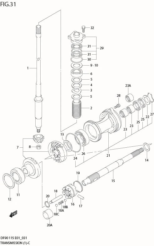 FIG 31  TRANSMISSION (DF90T