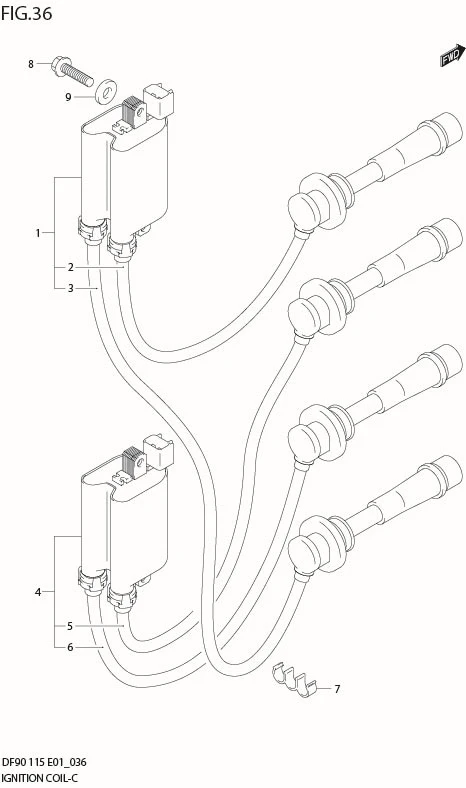 FIG 36  IGNITION COIL
