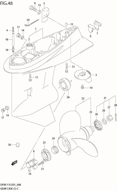 FIG 48  GEAR CASE (DF90T