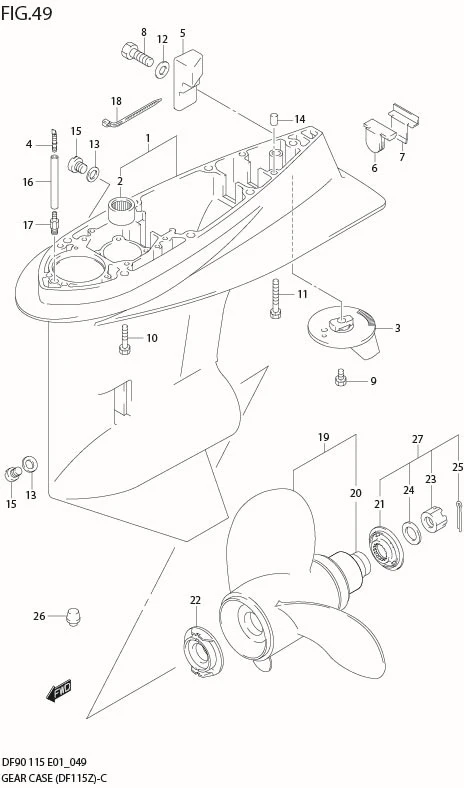 FIG 49  GEAR CASE (DF115Z)