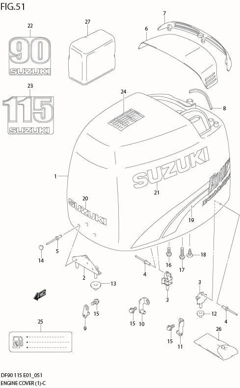 FIG 51  ENGINE COVER (MODEL:01