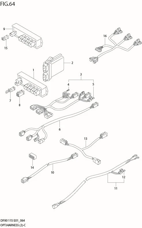 FIG 64  OPT:HARNESS (MODEL:08%)