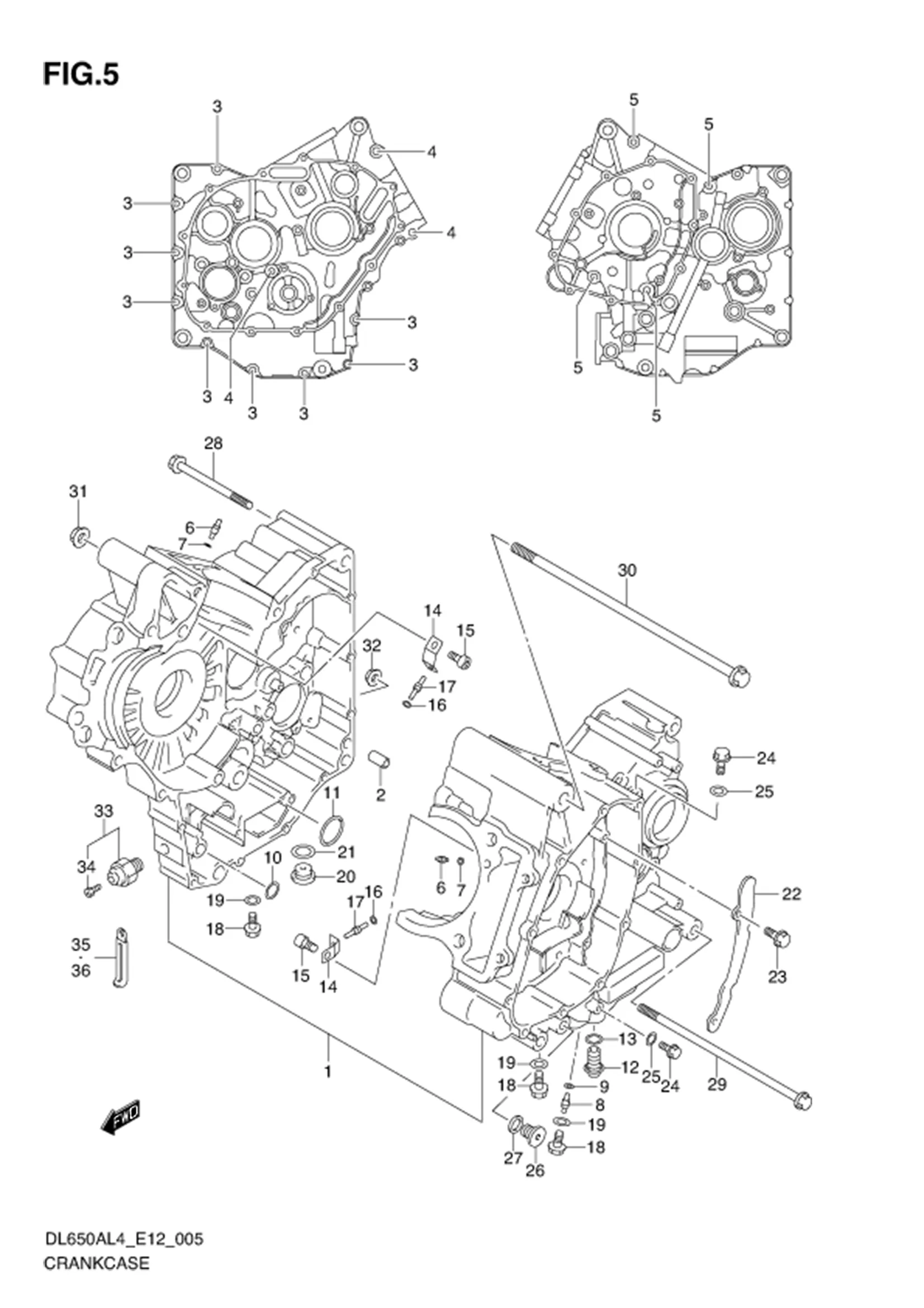 FIG.5 CRANKCASE 