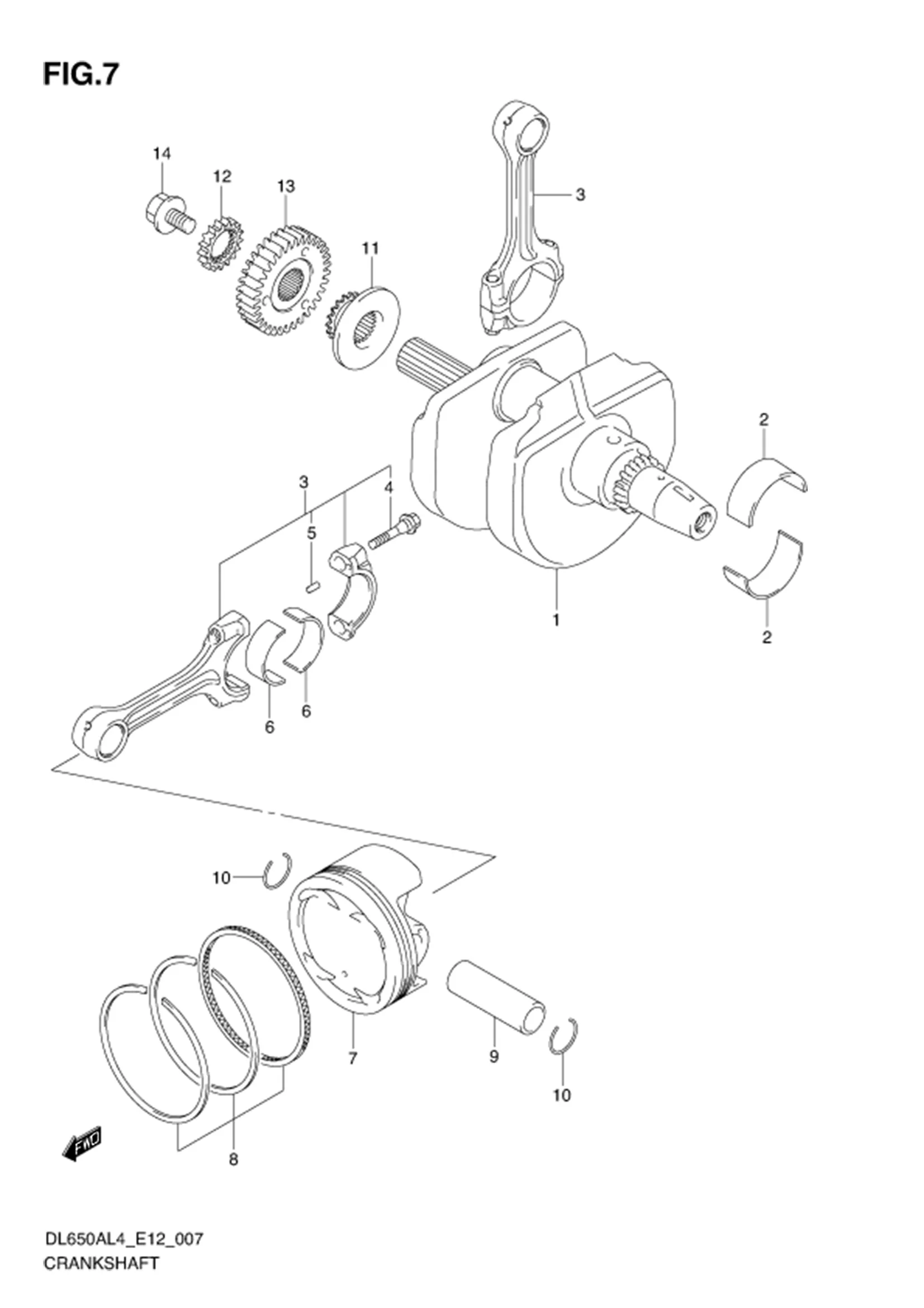 FIG.7 CRANKSHAFT 