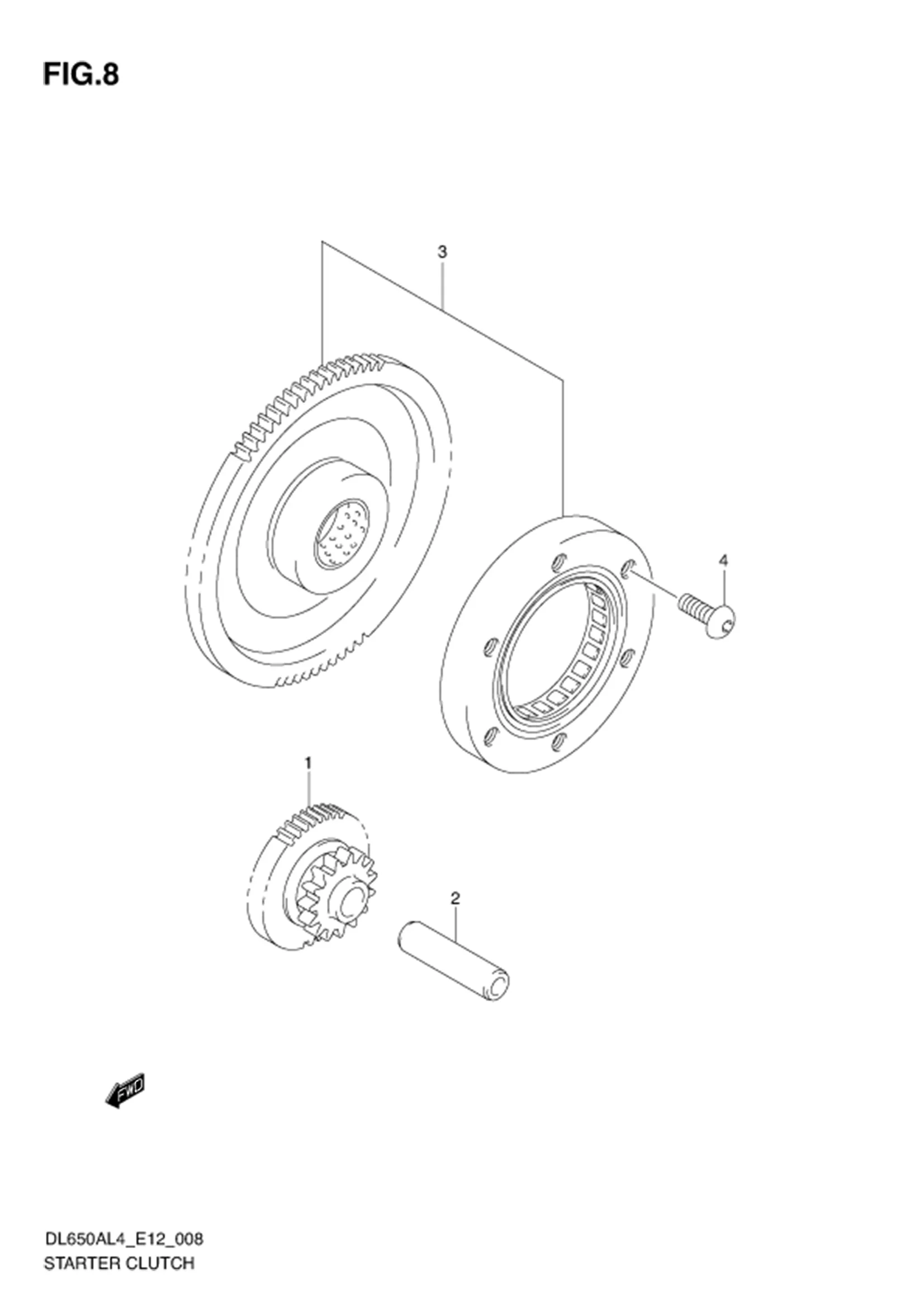 FIG.8 STARTER CLUTCH 