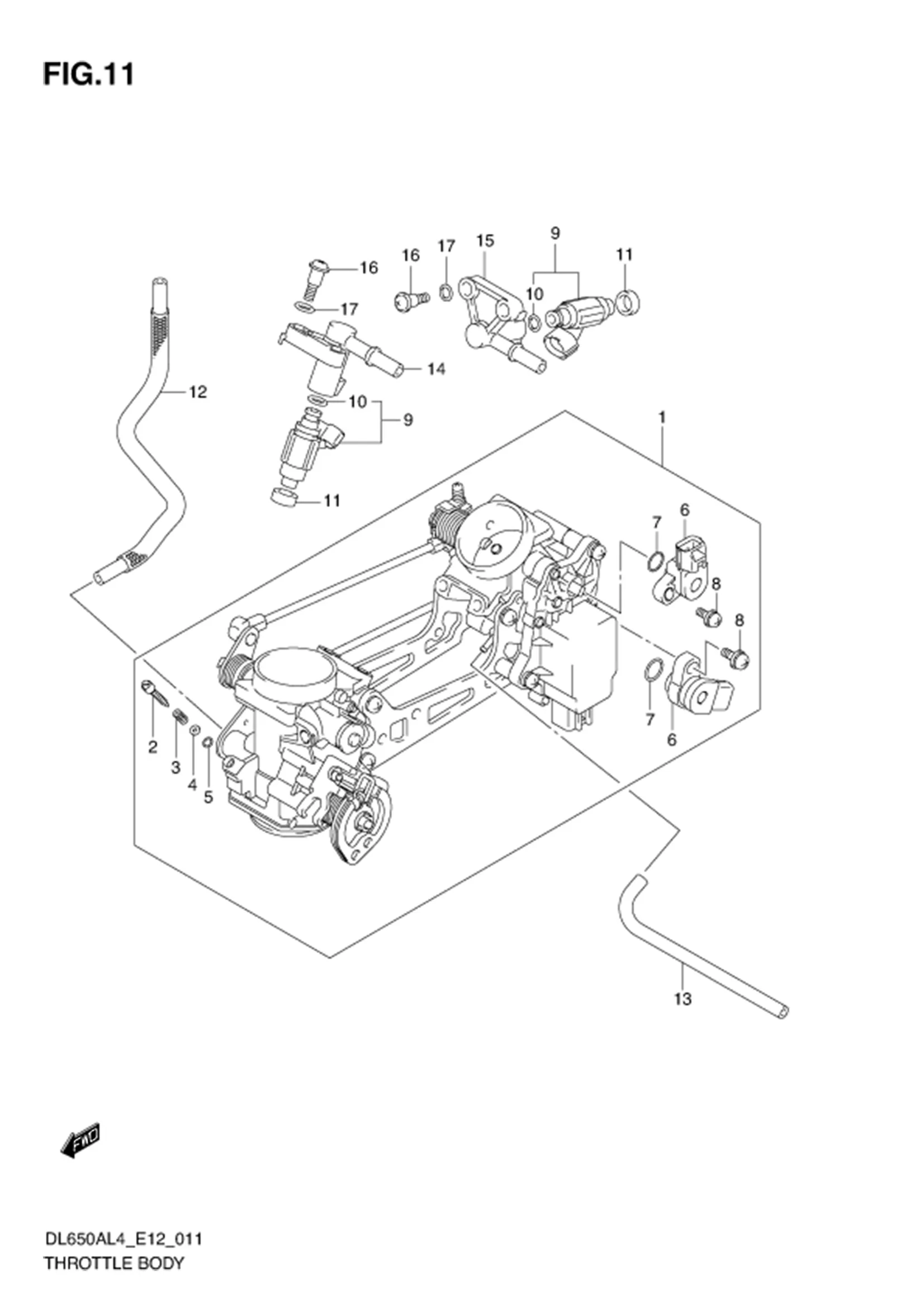 FIG.11 THROTTLE BODY 