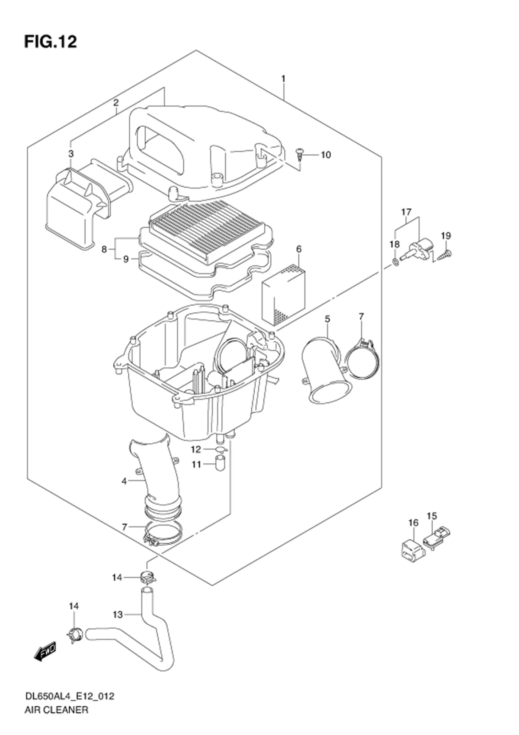 FIG.12 AIR CLEANER 