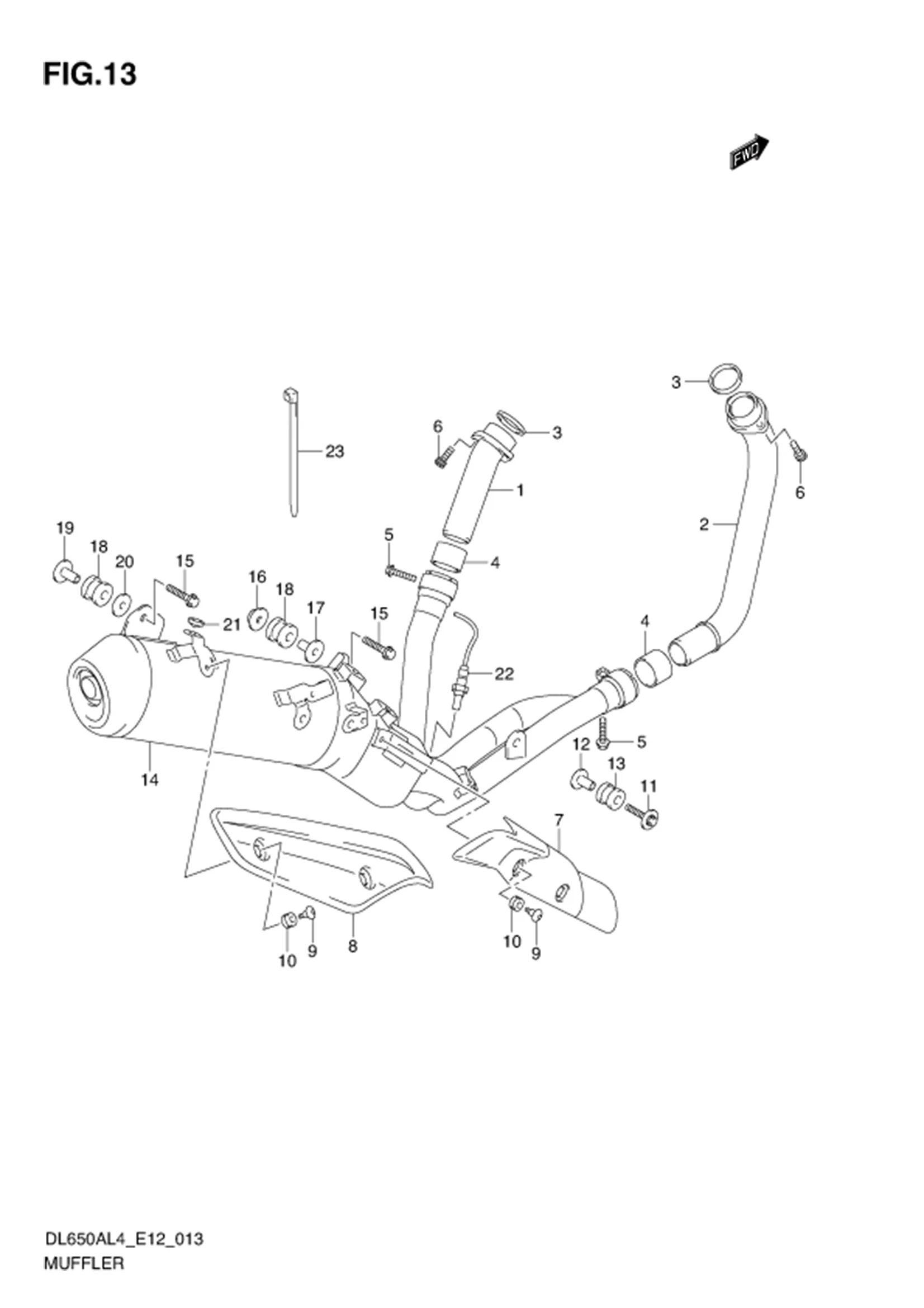 FIG.13 MUFFLER 