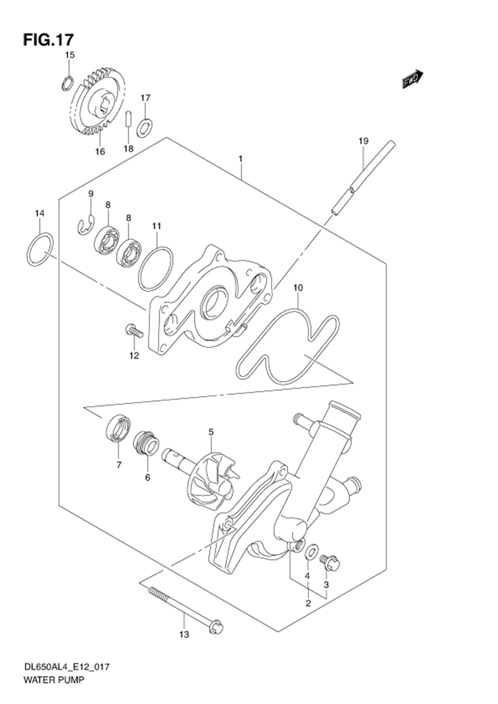 FIG.17 WATER PUMP 