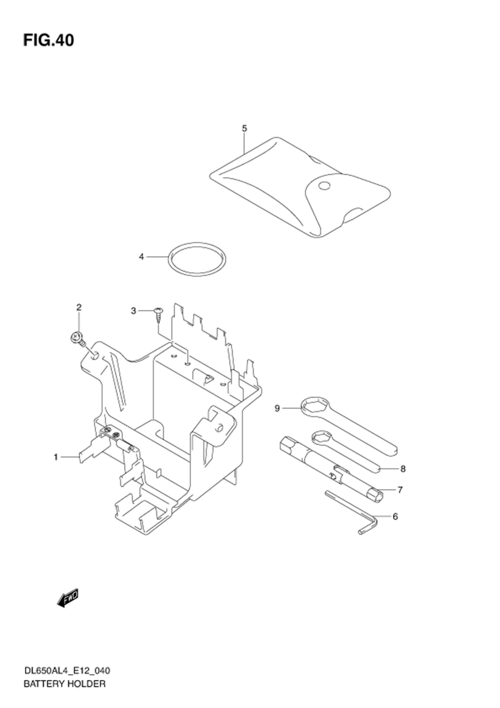 FIG.40 BATTERY HOLDER 