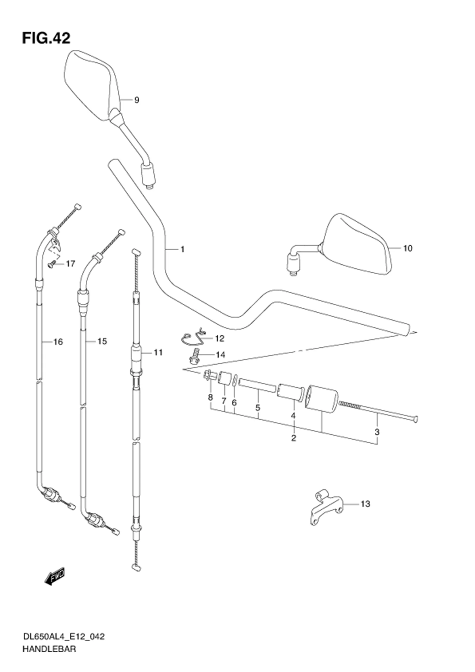 FIG.42 HANDLEBAR 