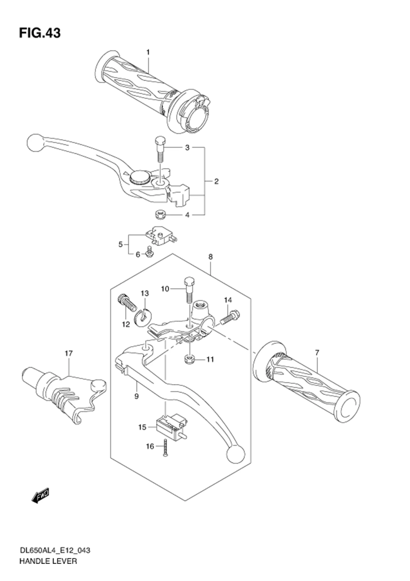 FIG.43 HANDLE LEVER 