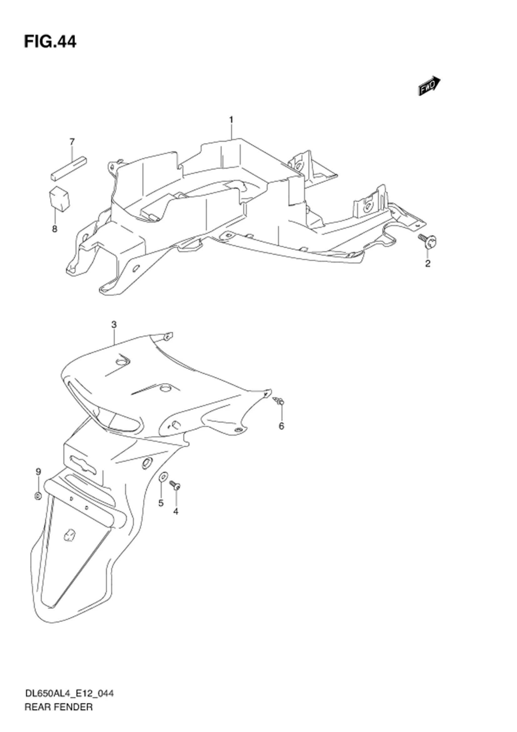 FIG.44 REAR FENDER 