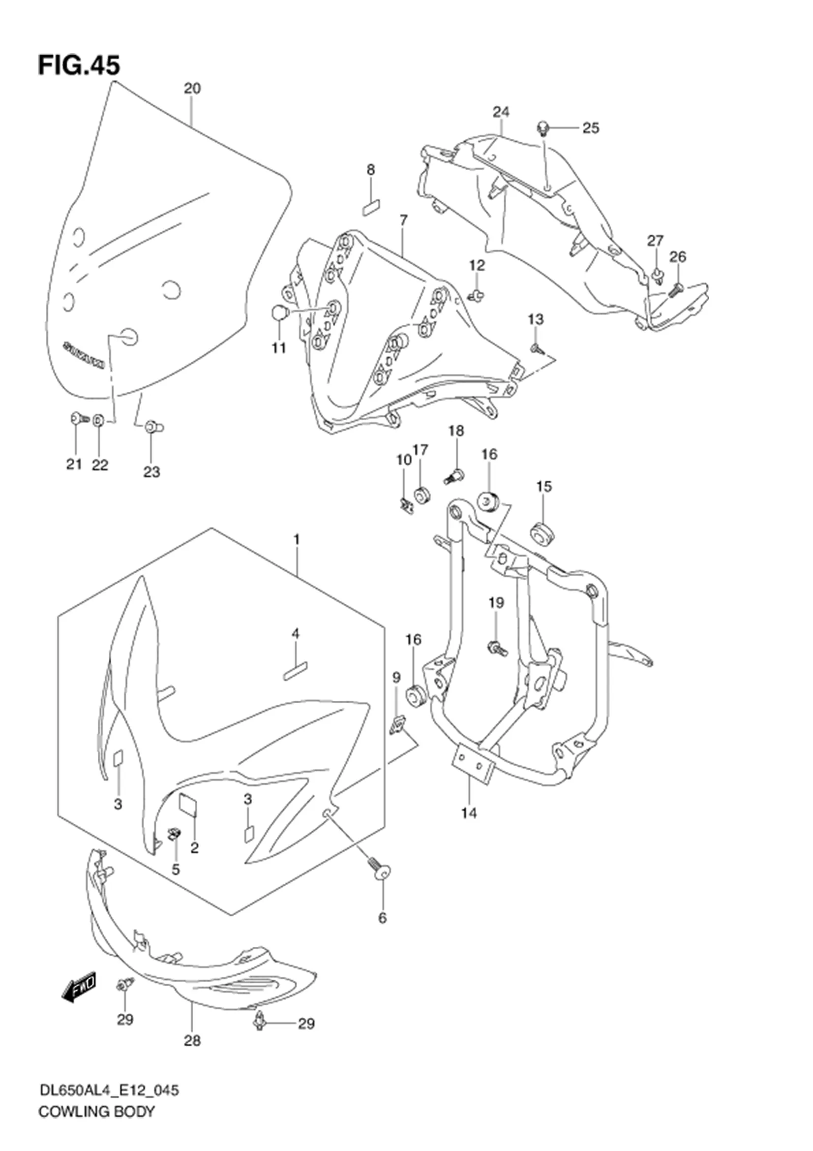 FIG.45 COWLING BODY 