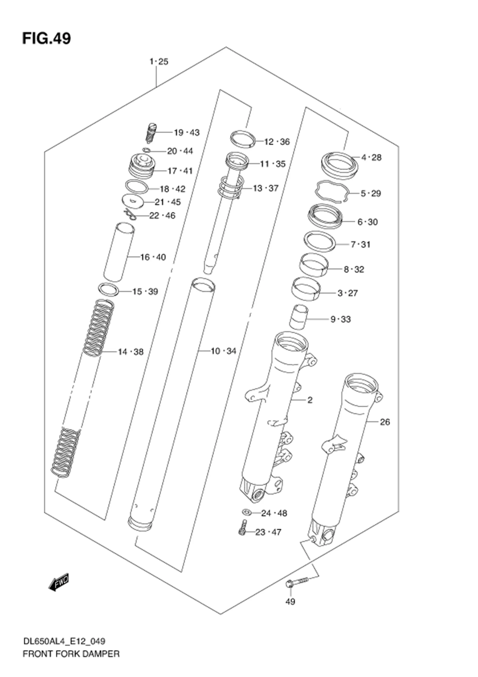 FIG.49 FRONT FORK DAMPER 